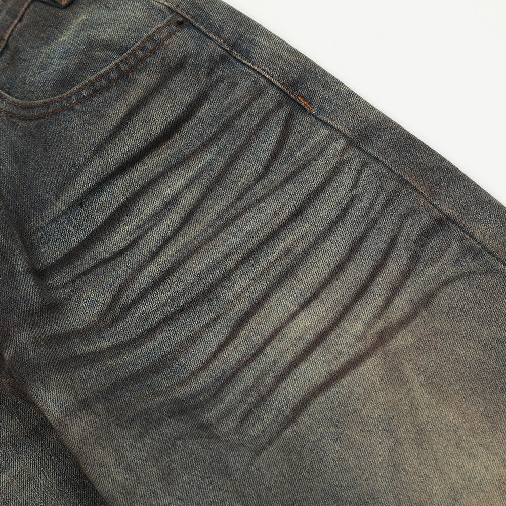 Fashion Holes Dirty Denim Trousers For Men