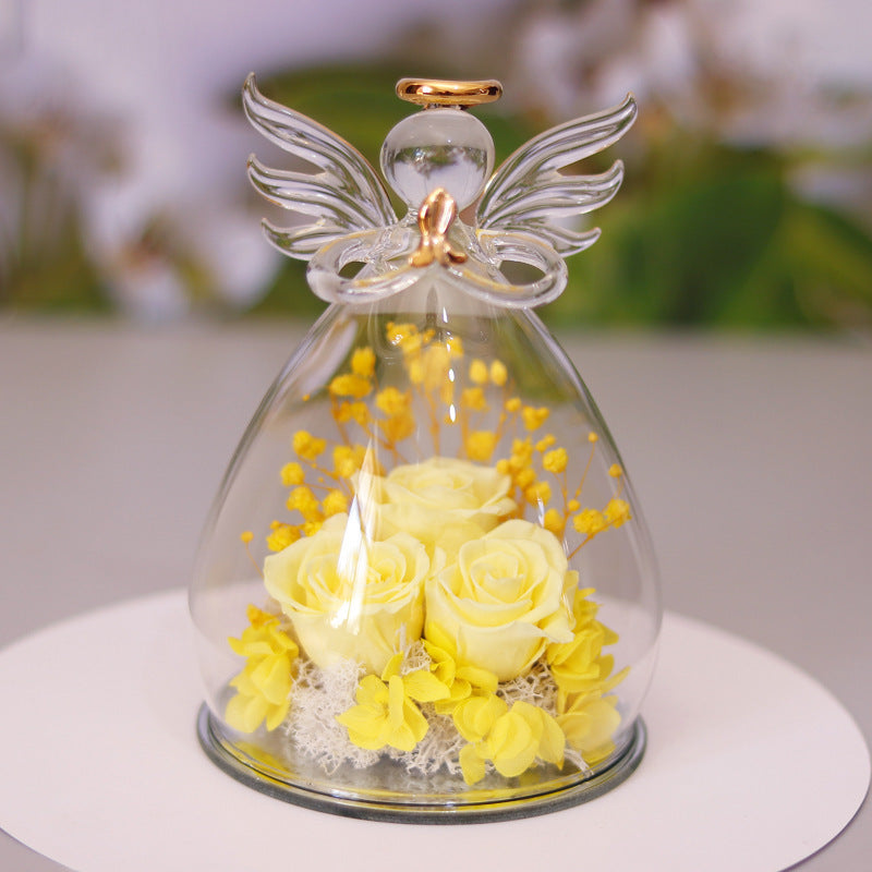 Eternal Rose Gift Box Angel Glass
