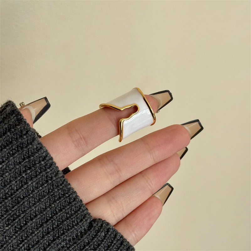 Irregular Wide Version Stacked Ring