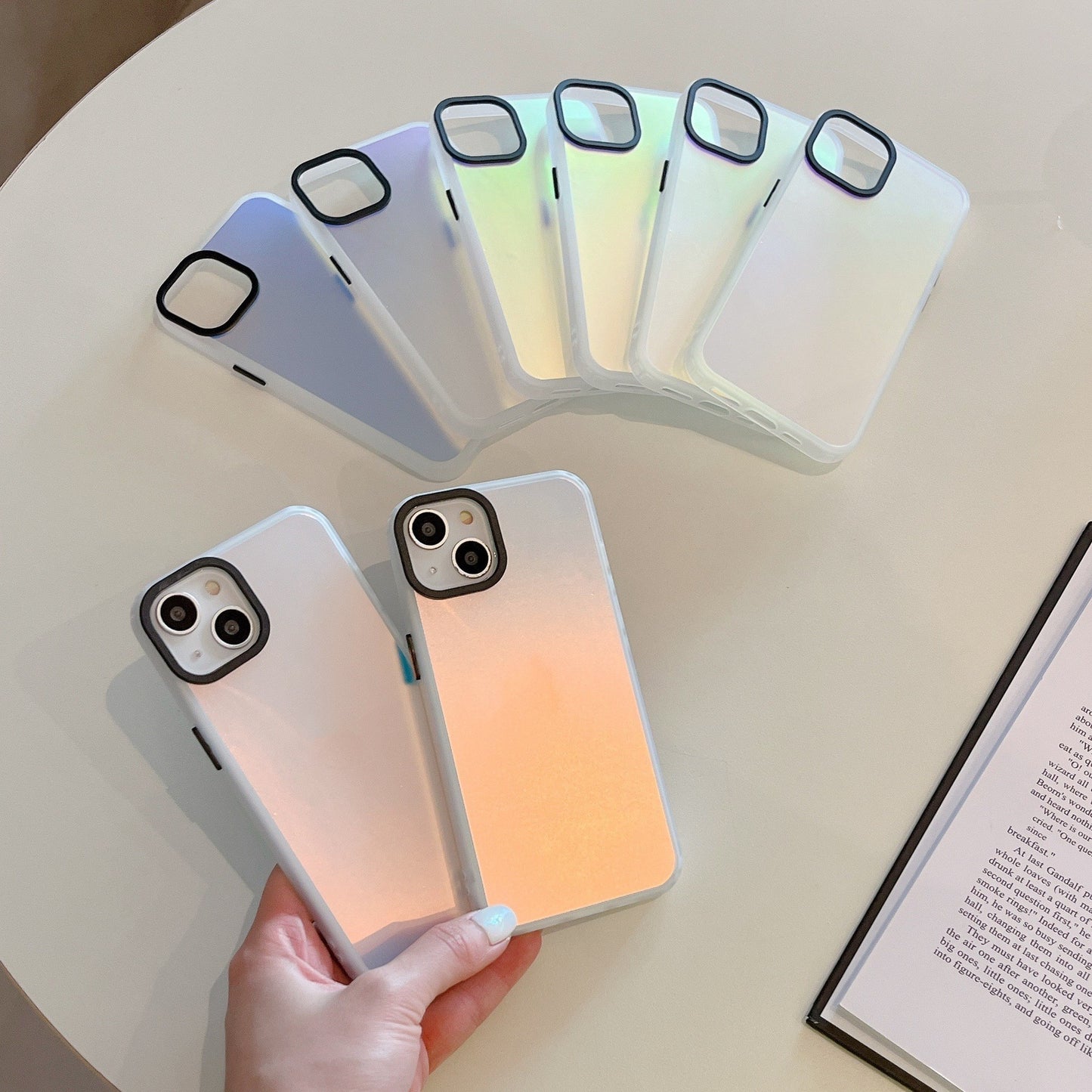 Laser Gradient Transparent Frosted Phone Case