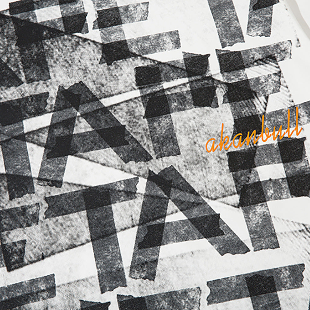 Letter Printed Loose Top For Men And Women