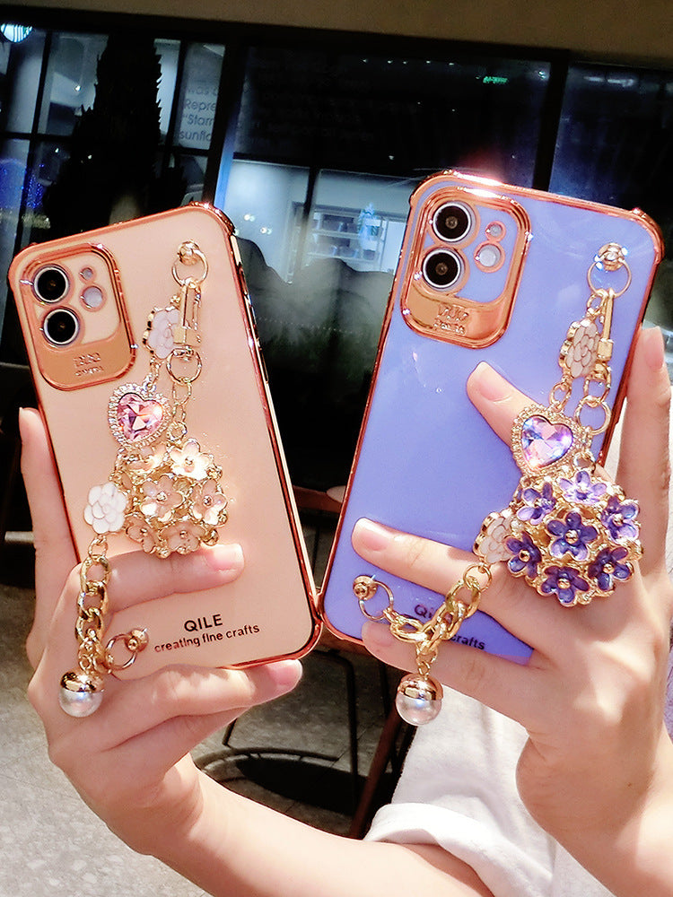 Four Leaf Grass Chain Mobile Phone Case