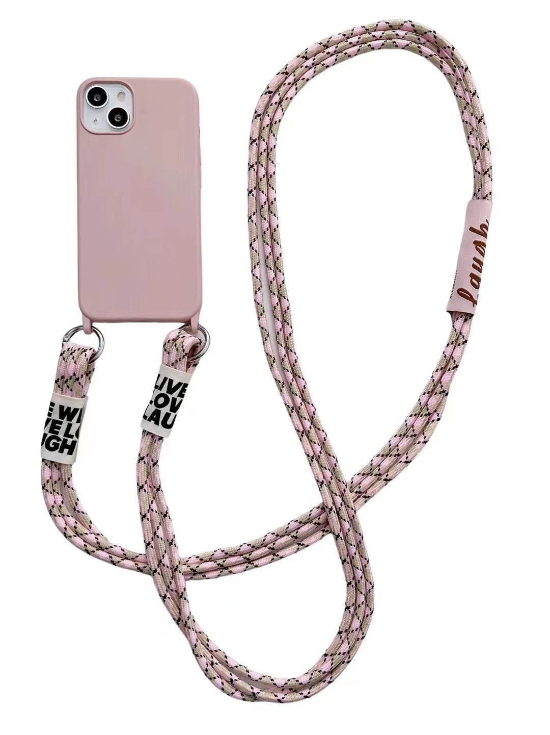 Long Diagonal Strap Liquid Silicone Phone Case