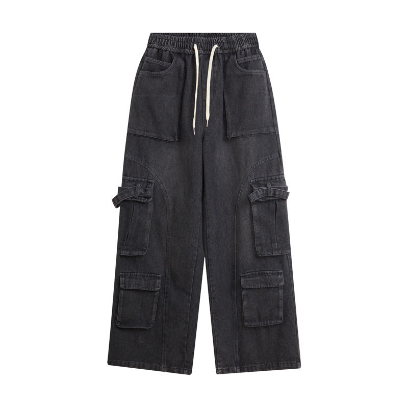 Fashion Straight Denim Pants Men And Women