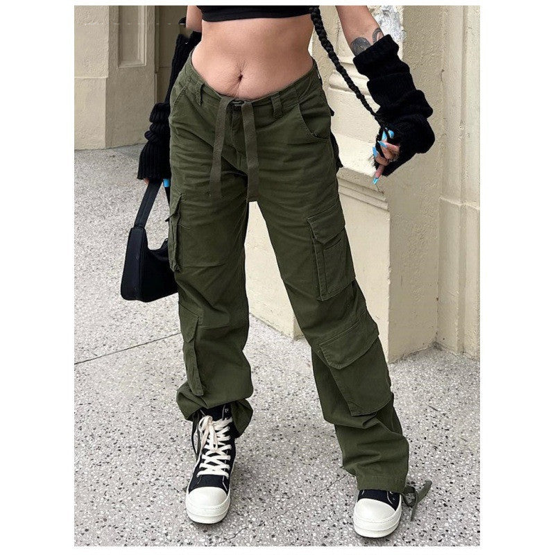 Women's Six-pocket Ins Overalls New Casual Trousers