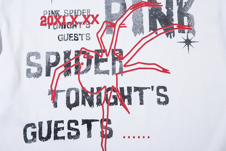 Fashion Spider Letter Print Short-sleeve Men