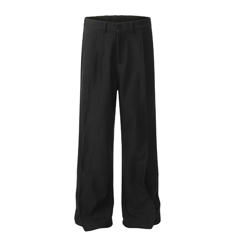 Elastic Waist Pleated Niche Design Simple Casual Pants