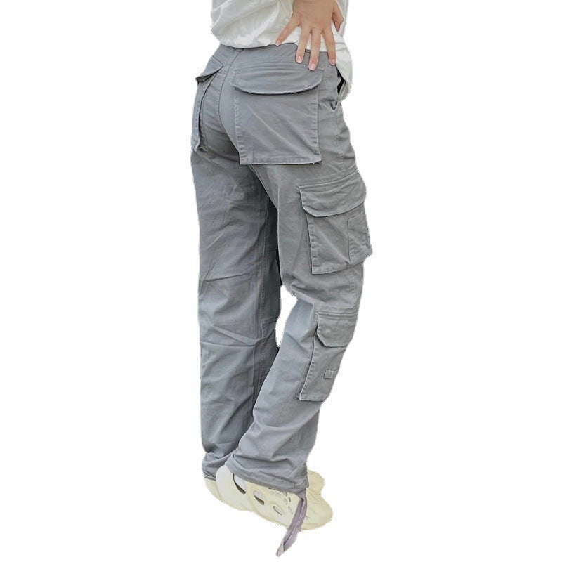 Women's Six-pocket Ins Overalls New Casual Trousers