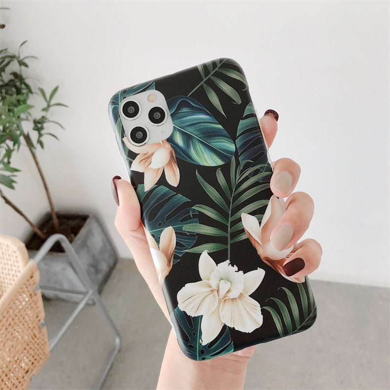 Compatible with Apple, Compatible with Apple , Simple Flower iPhone Case Silicone Soft Shell Apple Case