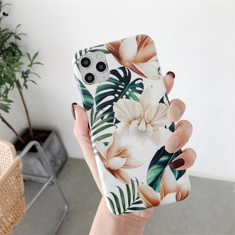 Compatible with Apple, Compatible with Apple , Simple Flower iPhone Case Silicone Soft Shell Apple Case