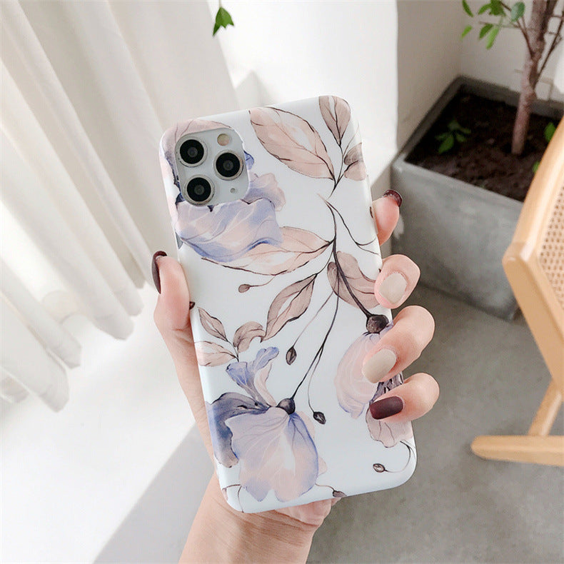 Compatible with Apple, Compatible with Apple , Simple Flower iPhone Case Silicone Soft Shell Apple Case