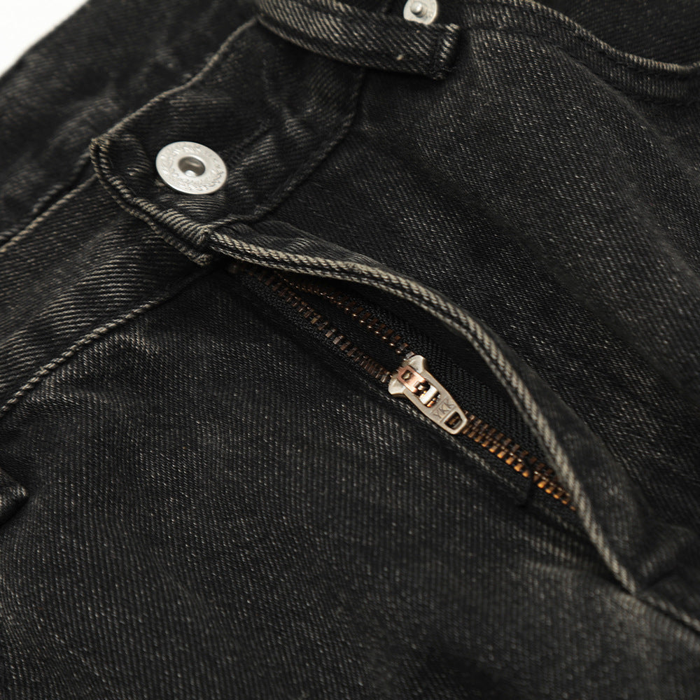 Tie-dyed Water Ripple Denim Trousers For Men