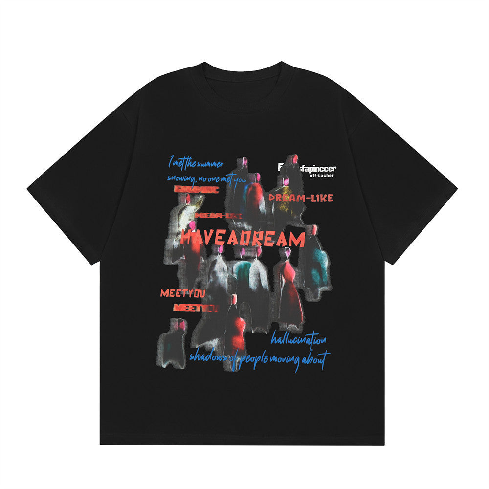 Creative Fashion Printed Short Sleeve Men