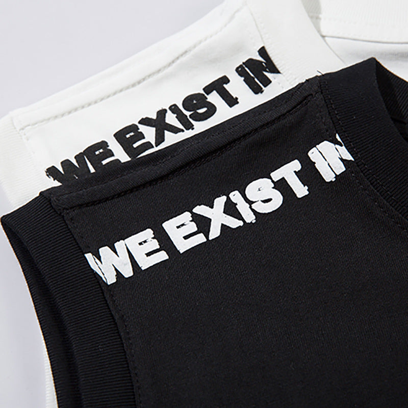 Fashion English Lettered Casual Vest For Men
