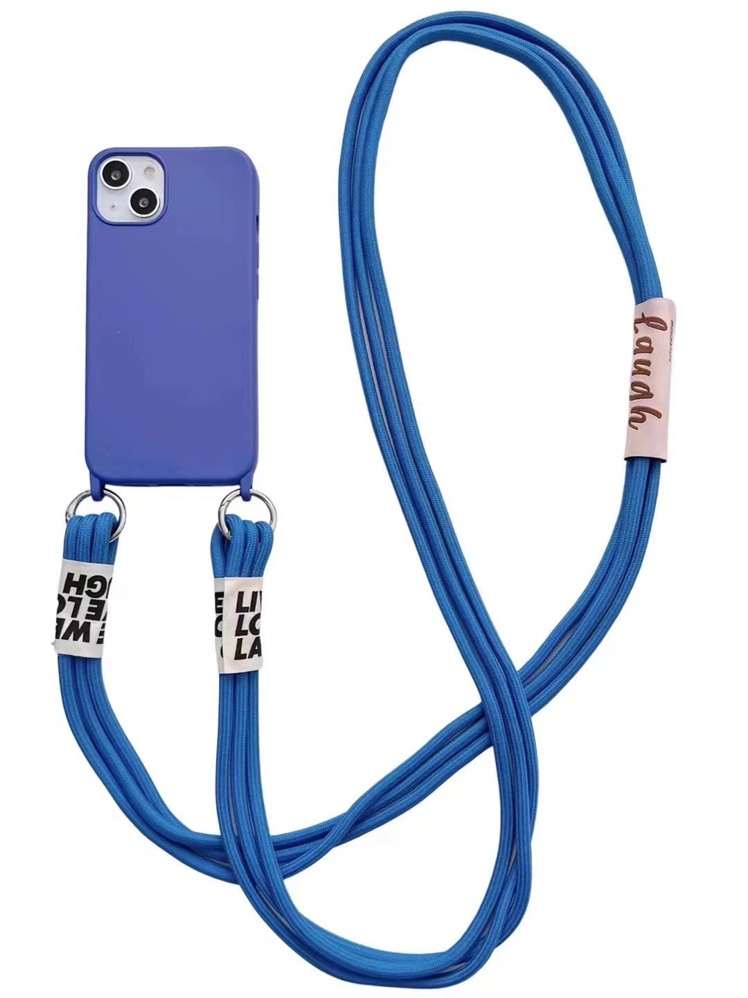 Long Diagonal Strap Liquid Silicone Phone Case