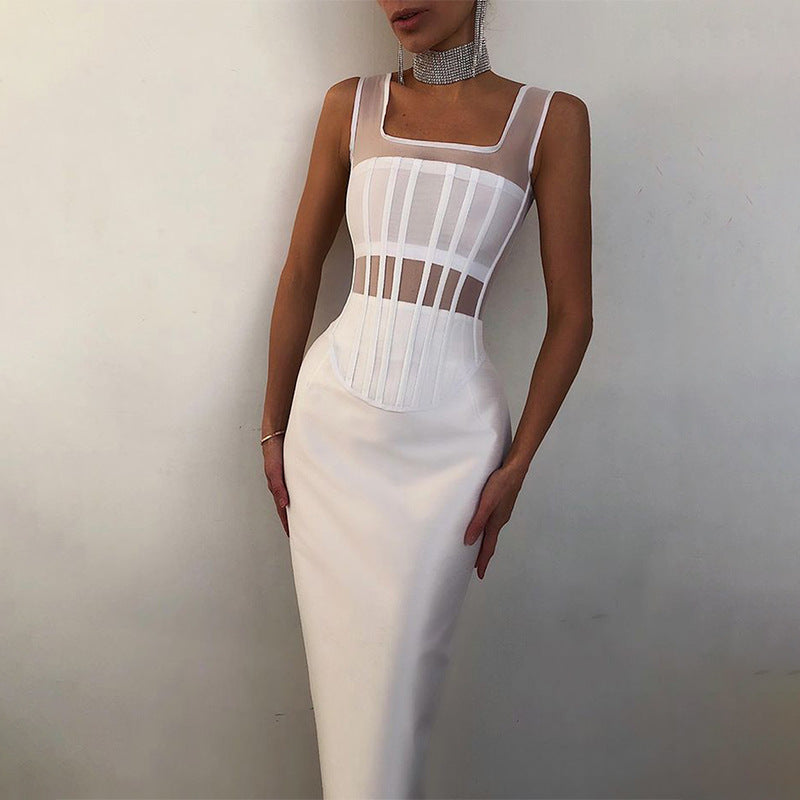Temperament Women's Dress With Waistless Slim Fit Buttocks