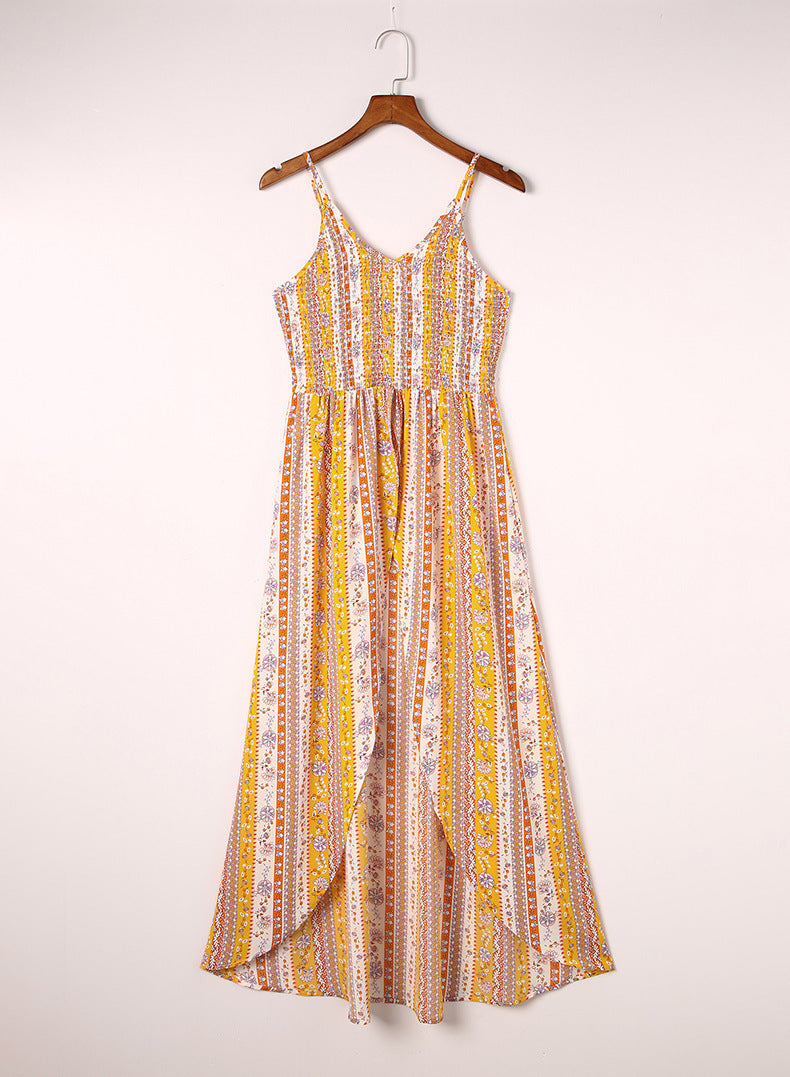 Bohemian Printed Camisole European And American V-neck Sleeveless Top