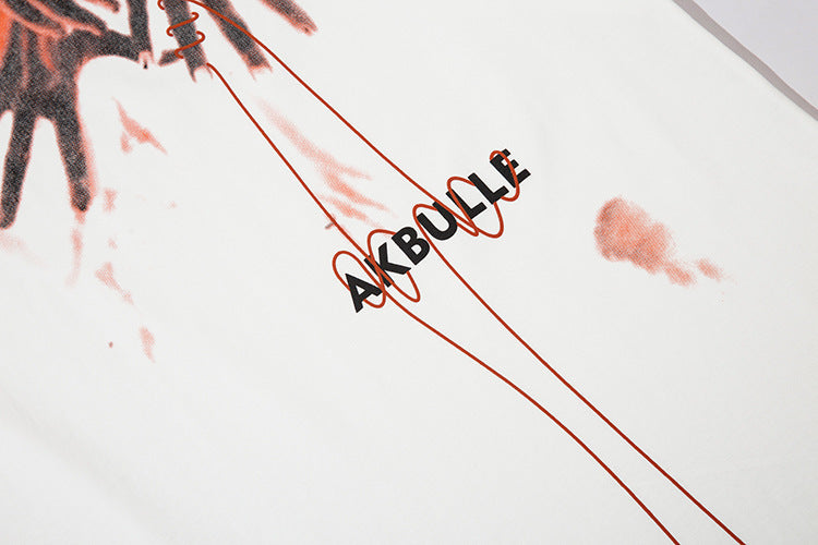Abstract Printed Loose Top Men And Women