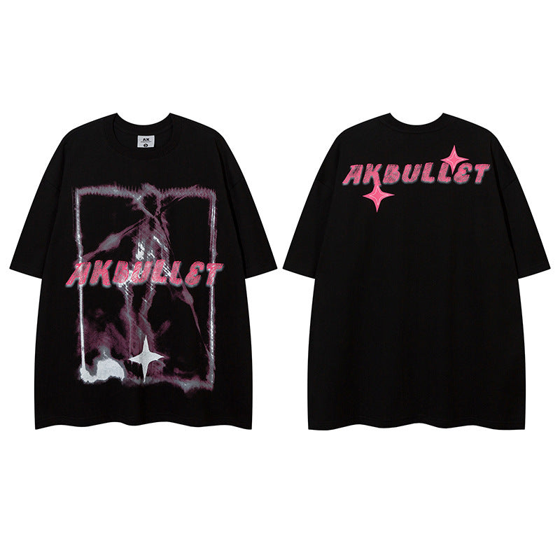 Abstract Graffiti Printing Short Sleeve Men