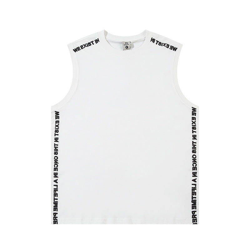 Fashion English Lettered Casual Vest For Men