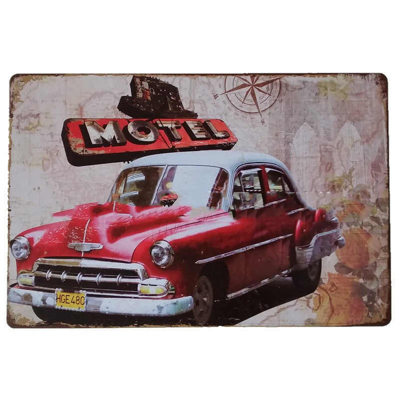 Retro Tin Painting Metal Crafts