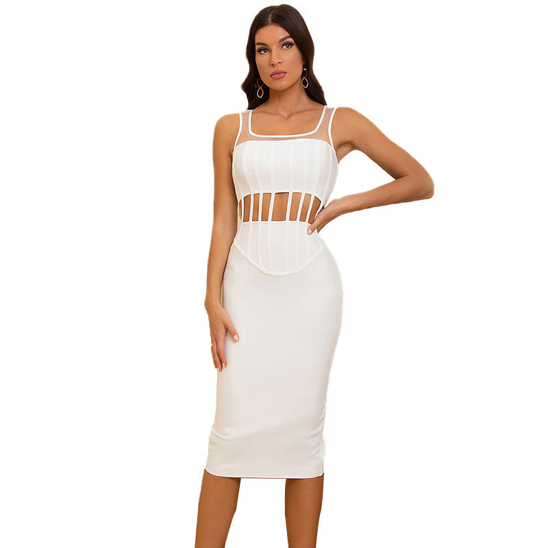Temperament Women's Dress With Waistless Slim Fit Buttocks