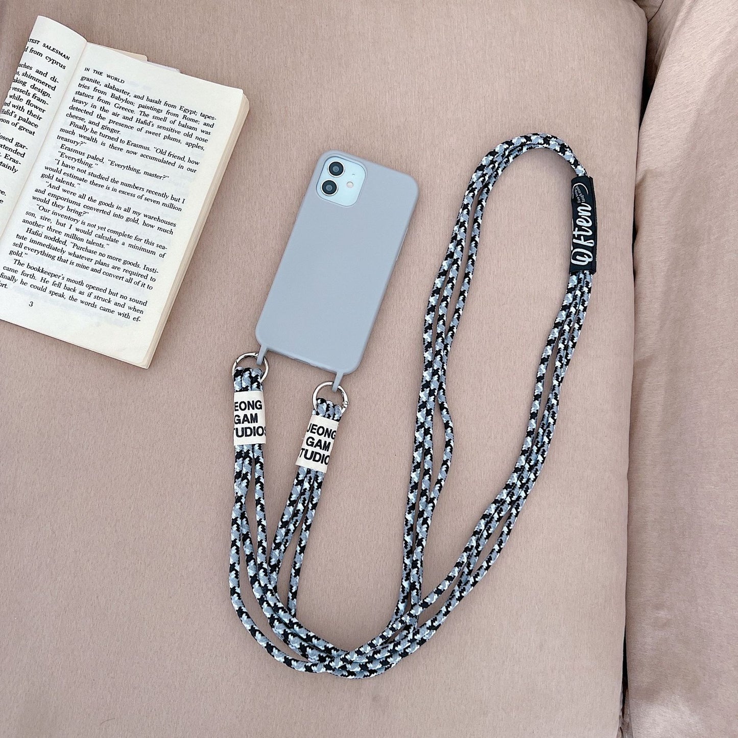 Long Diagonal Strap Liquid Silicone Phone Case
