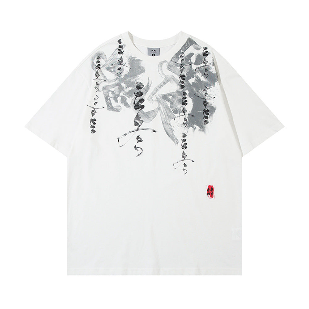 Fashion Personality Ink Graffiti Men's T-shirt