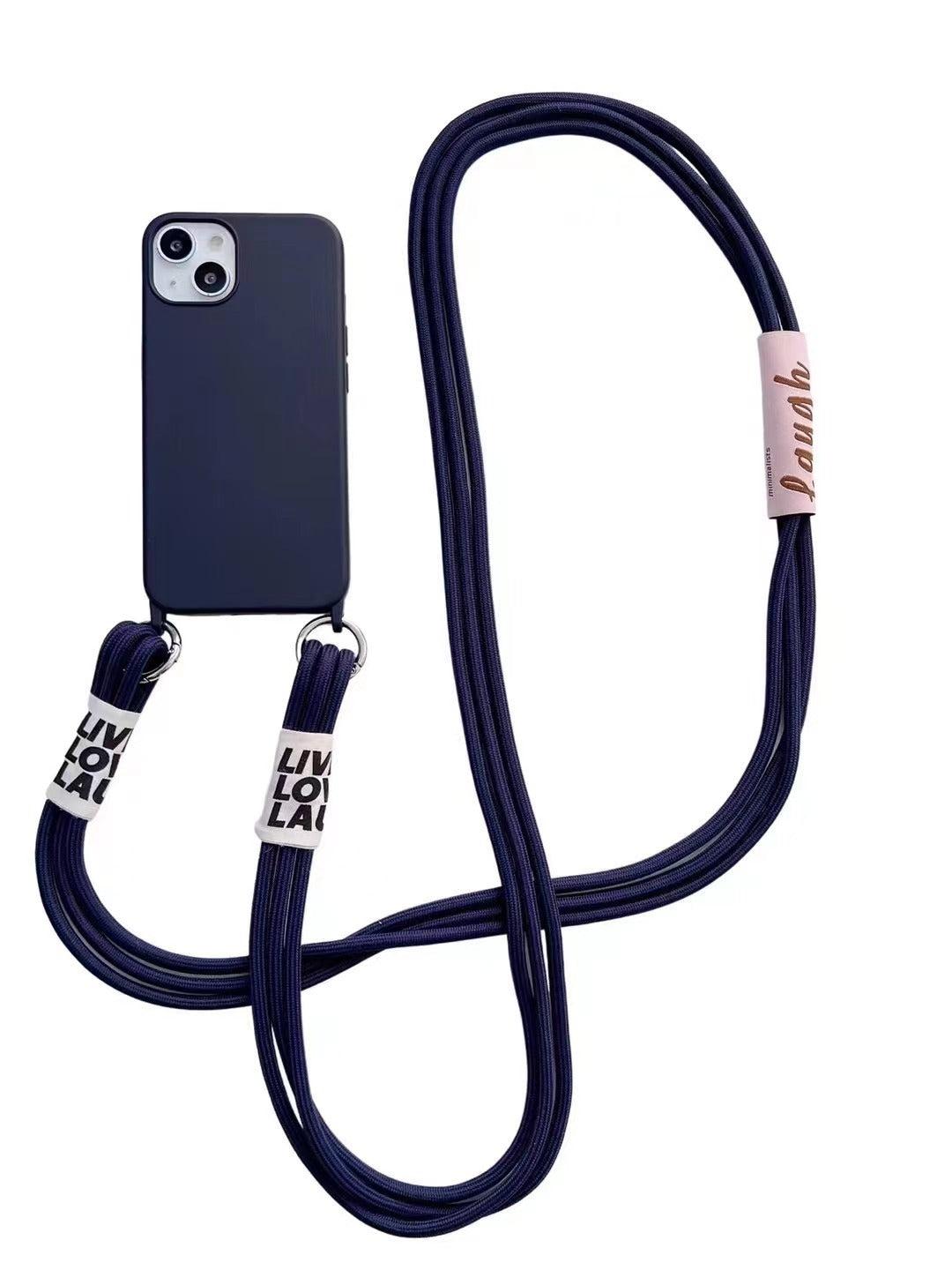 Long Diagonal Strap Liquid Silicone Phone Case