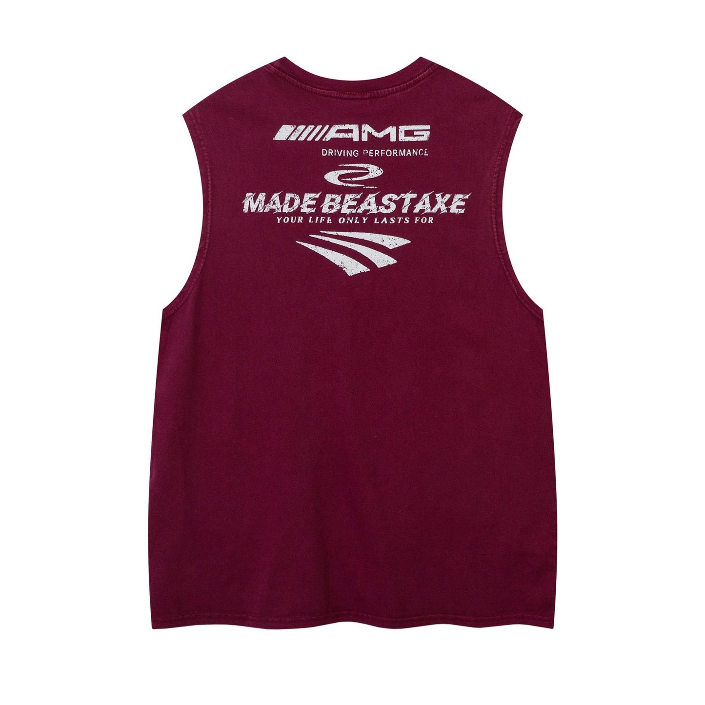 Letter Print Loose Vest For Men And Women