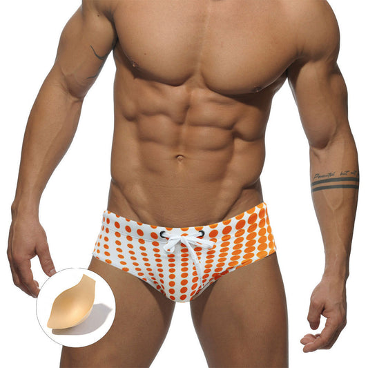 Printed Swimwear Briefs Bathing Suit With Pad Beach Short Sports Homme Swim