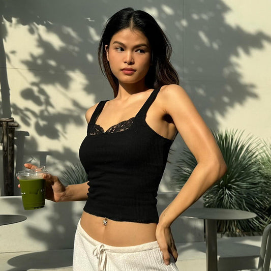 Solid Color Hot Girl Spaghetti-strap Camisole Top
