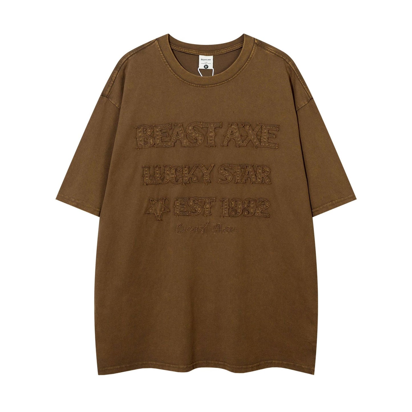 Worn Looking Washed-out Loose T-shirt Men's High Street