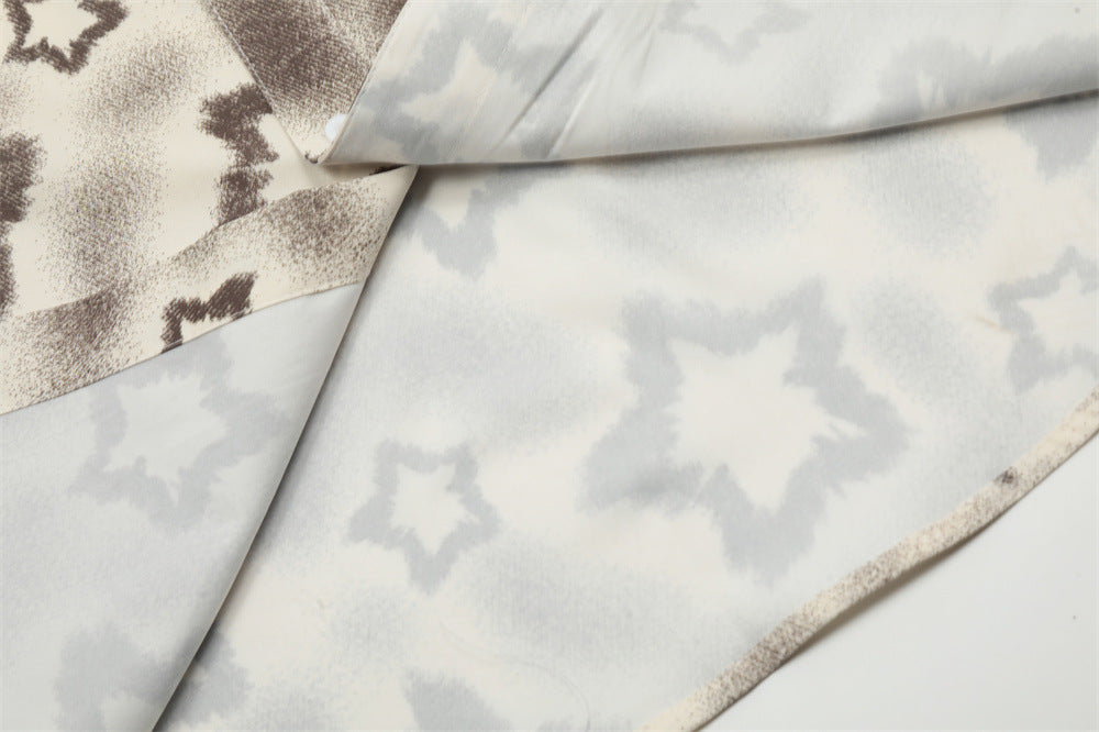 Full Printed Five-pointed Star Loose Shirt Men