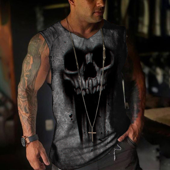 European Hip Hop Series 3D Digital Printing Street Men's Short Sleeve