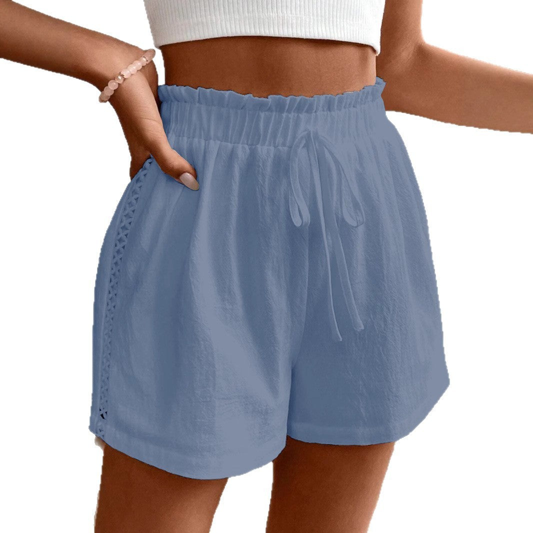 Solid Color Casual Shorts Summer Loose All-matching Pants