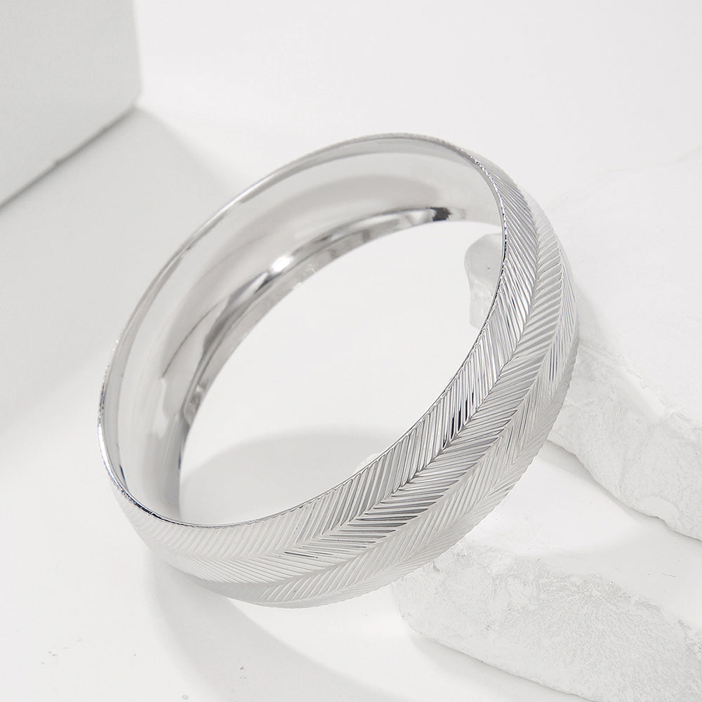 1pcs Vintage Gold-plated Bracelet, Exquisite Texture Bracelet