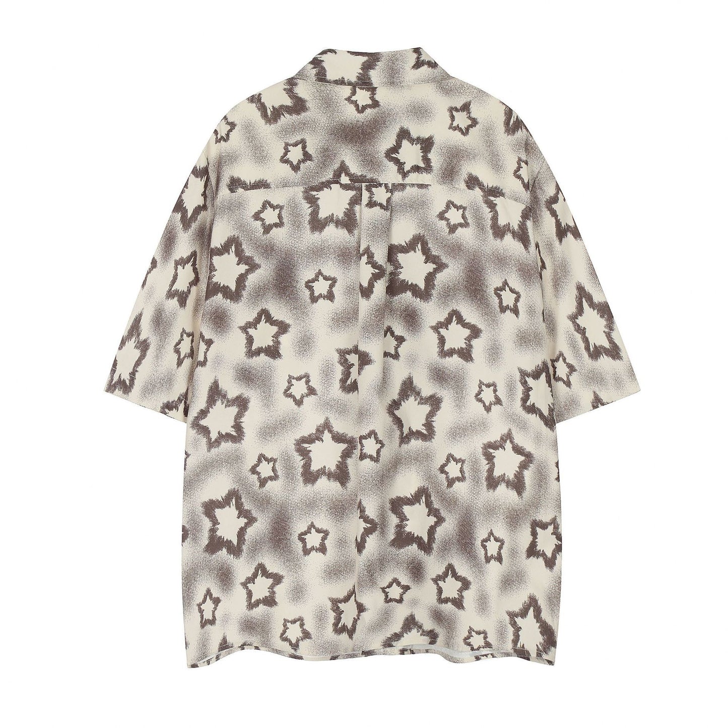 Full Printed Five-pointed Star Loose Shirt Men