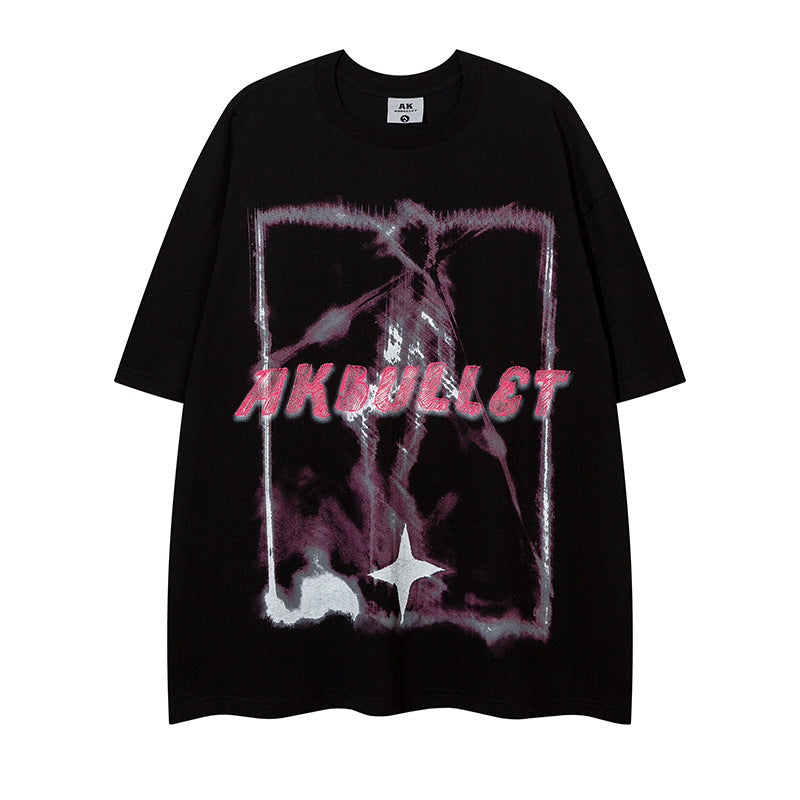 Abstract Graffiti Printing Short Sleeve Men