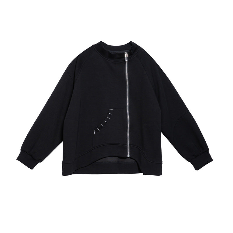 Spring And Autumn Casual Short Coat Irregular With Personality