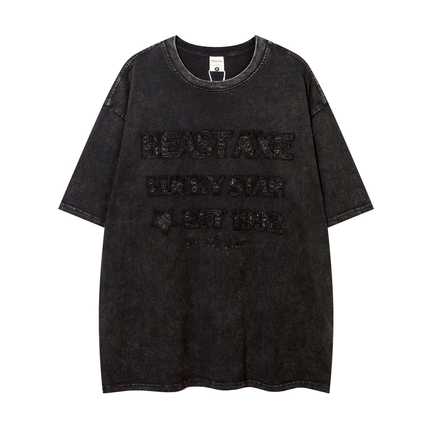 Worn Looking Washed-out Loose T-shirt Men's High Street