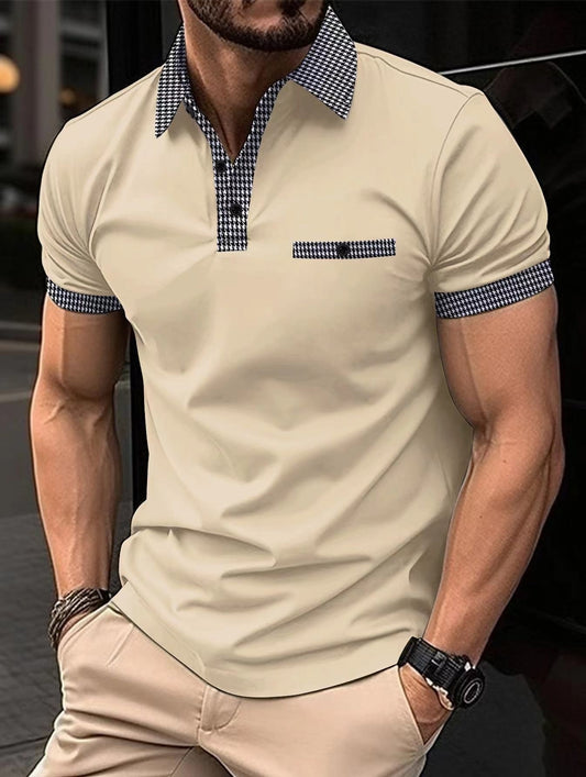 Checkered Men's Sports Polo Shirt