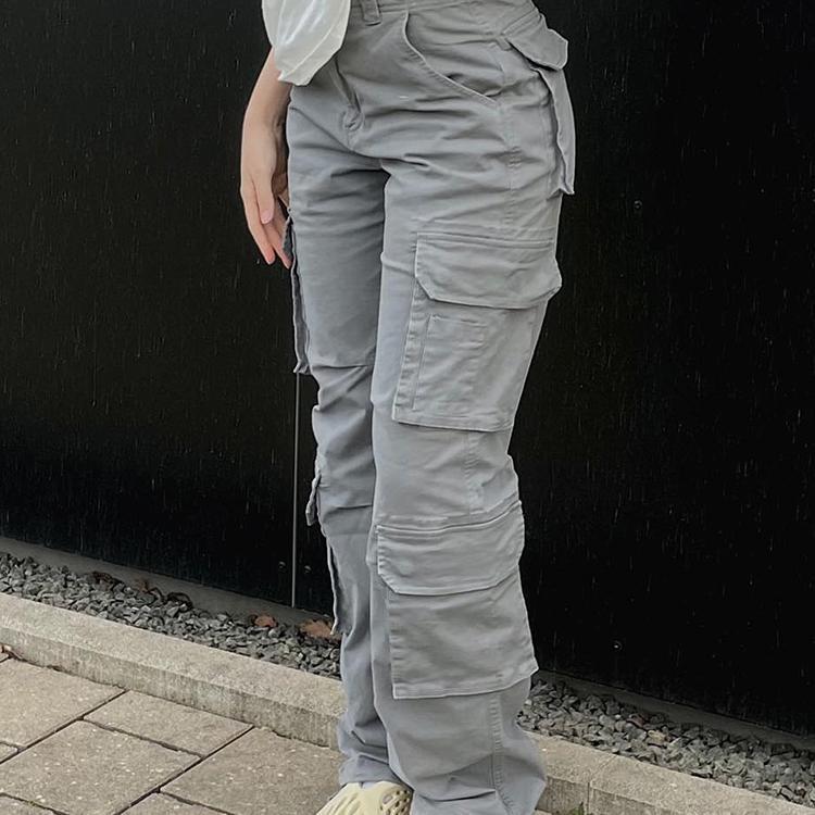 Women's Six-pocket Ins Overalls New Casual Trousers