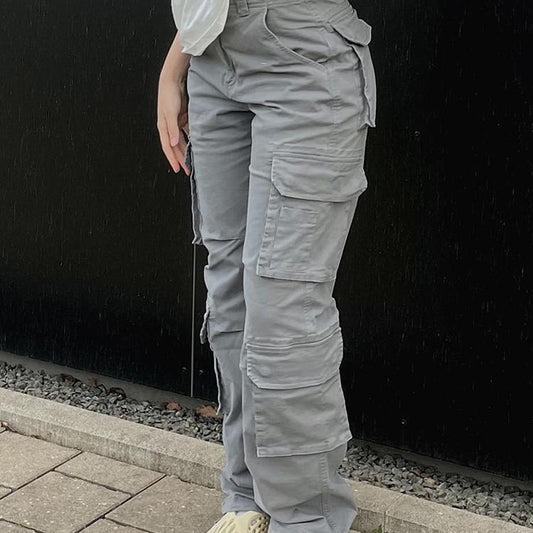 Women's Six-pocket Ins Overalls New Casual Trousers
