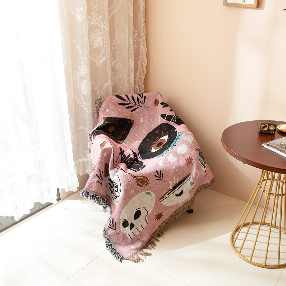 Tarot Bohemian Camping Rugs Sofa Blanket