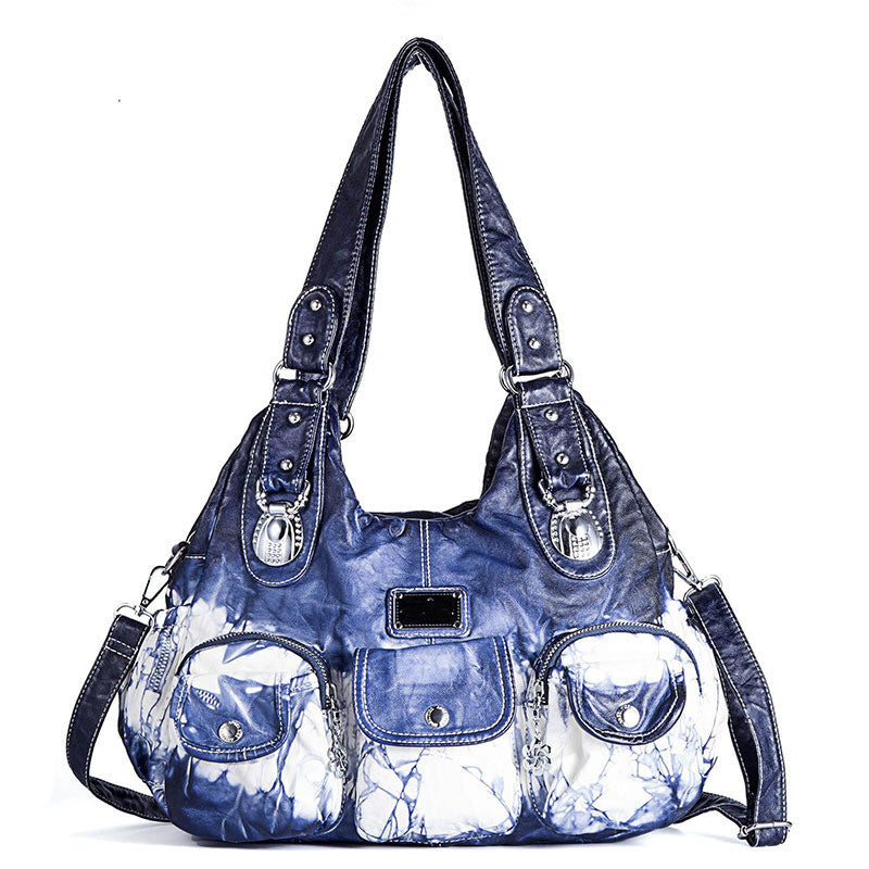 Vintage Wash Water Tie-dye Handbag