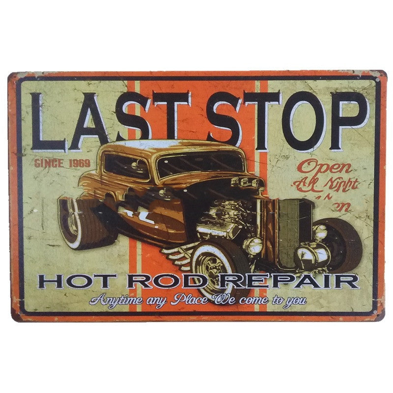 Retro Tin Painting Metal Crafts