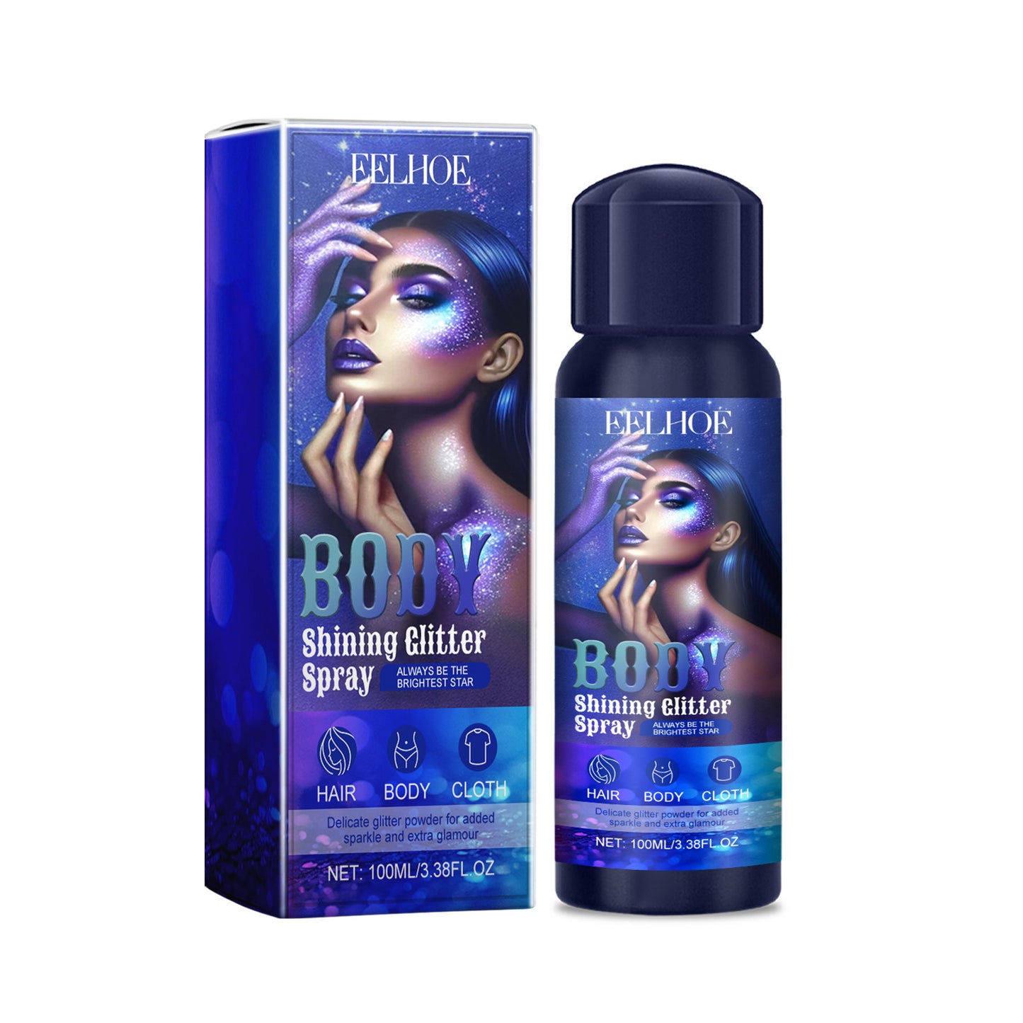 Highlight Brightening Glitter Spray Natural Three-dimensional Long Lasting