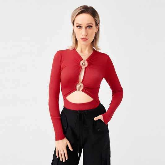 New Sexy Metal Slim Design Sense Bottom Tops