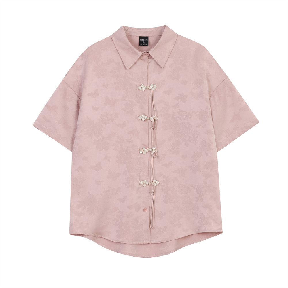Fashion Cardigan Short Sleeve Shirt For Men